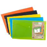 Eco Eco DL 50% Recycled Colour Press Stud Wallets - Pack of 5