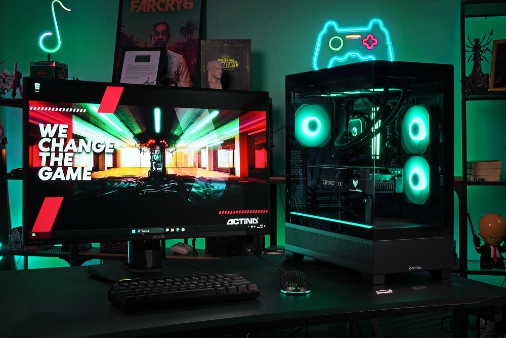 ACN Actina 5901443416586 PC AMD Ryzenâ„¢ 9 9950X 32 GB DDR5-SDRAM 2 TB SSD NVIDIA GeForce RTX 5080 Midi Tower Black