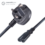 connektgear 5m UK Mains Power Cable UK Plug to C7 (Figure 8) Socket