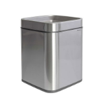 MAUL 9501594 waste container Rectangular Stainless steel Black, Silver