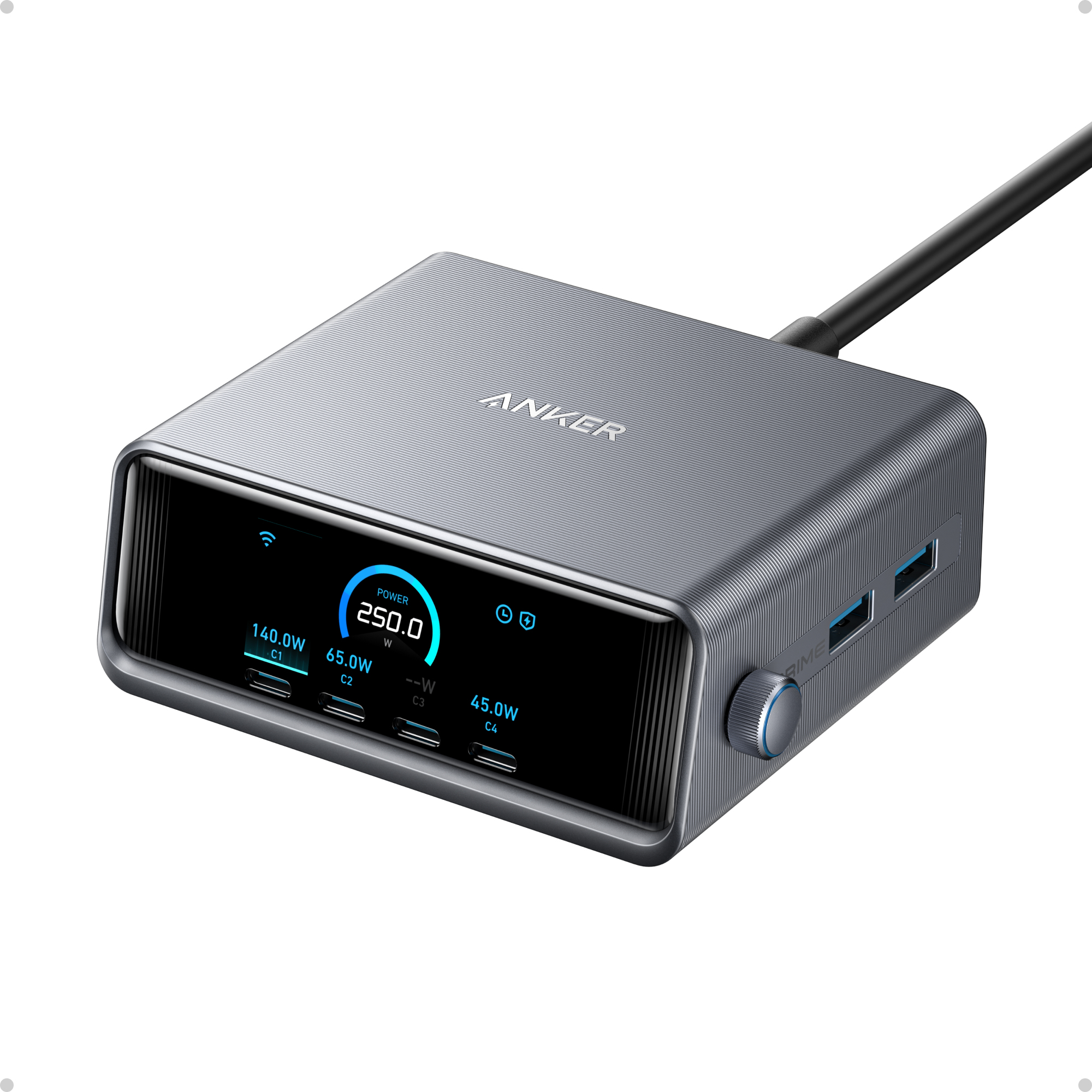 ANKER PRIME 250W GAN DESKTOP CHARGER (6 PORTS) B2C - UK SILVER ITERATION 1