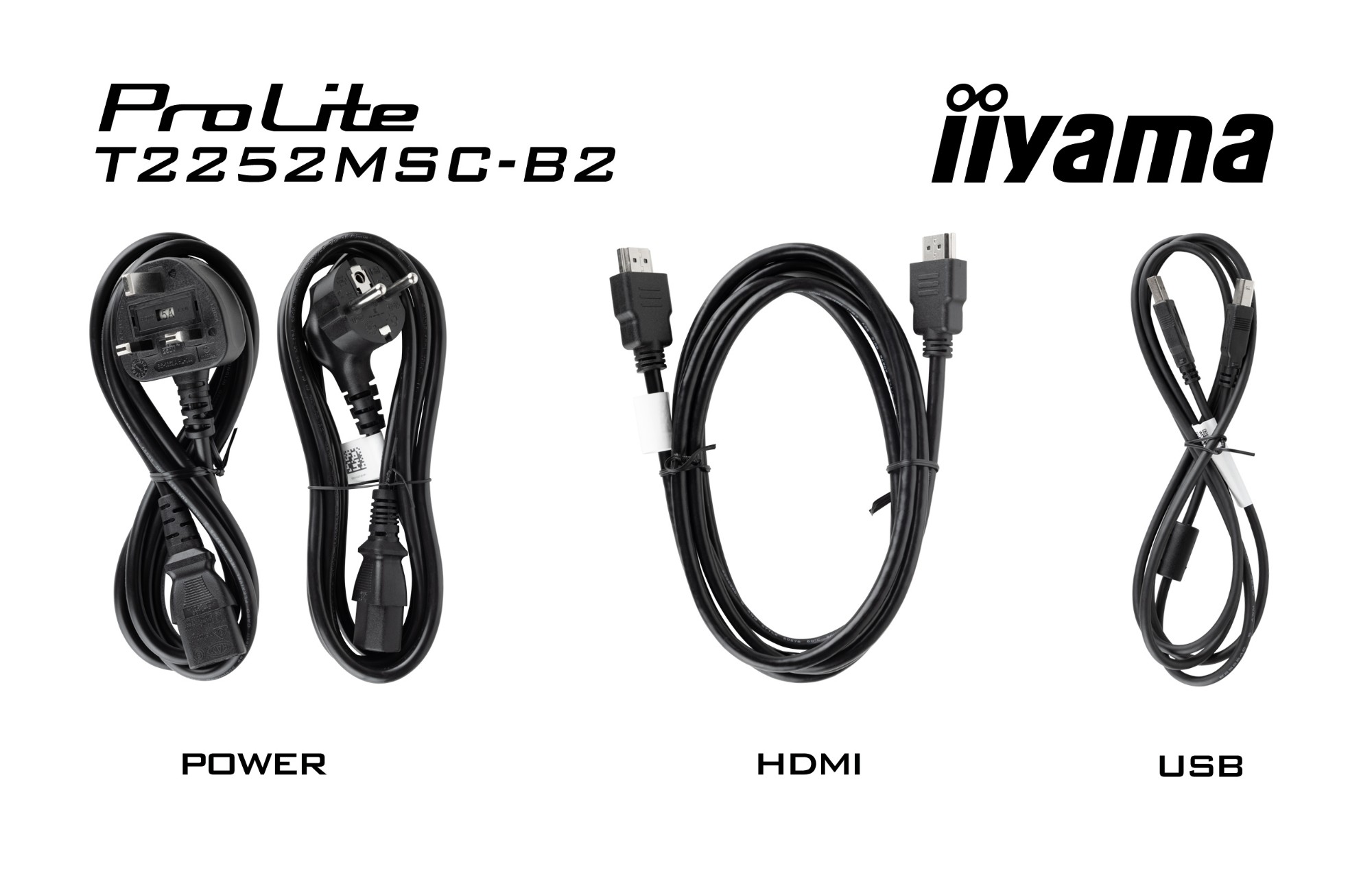 iiyama ProLite T2252MSC-B2 computer monitor 54.6 cm (21.5") 1920 x 1080 pixels Full HD LCD Touchscreen Black