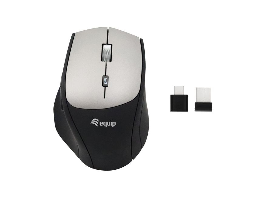 Equip 245115 Wireless Mouse with Dual Connect Adapter (USB-C+A)