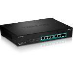 Trendnet TPE-TG80F v1.0R Unmanaged Gigabit Ethernet (10/100/1000) Power over Ethernet (PoE) 1U Black