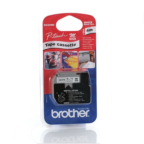 Image of Brother MK-221SBZ DirectLabel black on white 9mm x 4m for Brother...