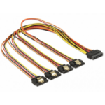 DeLOCK 60158 SATA cable 0.5 m SATA 15-pin 4 x SATA 15-pin Multicolour