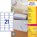 Avery L7160-100 self-adhesive label Rounded rectangle Permanent White 2100 pc(s)