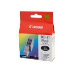 Canon 0954A002/BCI-21BK Ink cartridge black, 225 pages ISO/IEC 24711 9ml for Canon BJC 4000/5100/5500/Fax B 180/Fax B 230 C