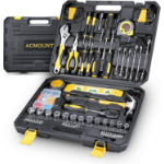 AKH Acmount Tool Kit 140 Piece, Home Toolbox DIY Tool Set