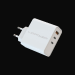 LC-Power LC-GAN-65 mobile device charger Universal White AC Fast charging Indoor