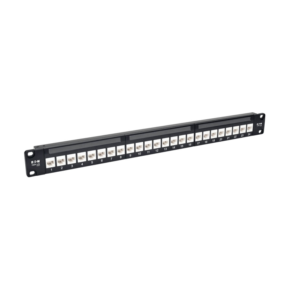 Tripp Lite N254-024-6A 24-Port 1U Rack-Mount Cat6a Feedthrough Patch P