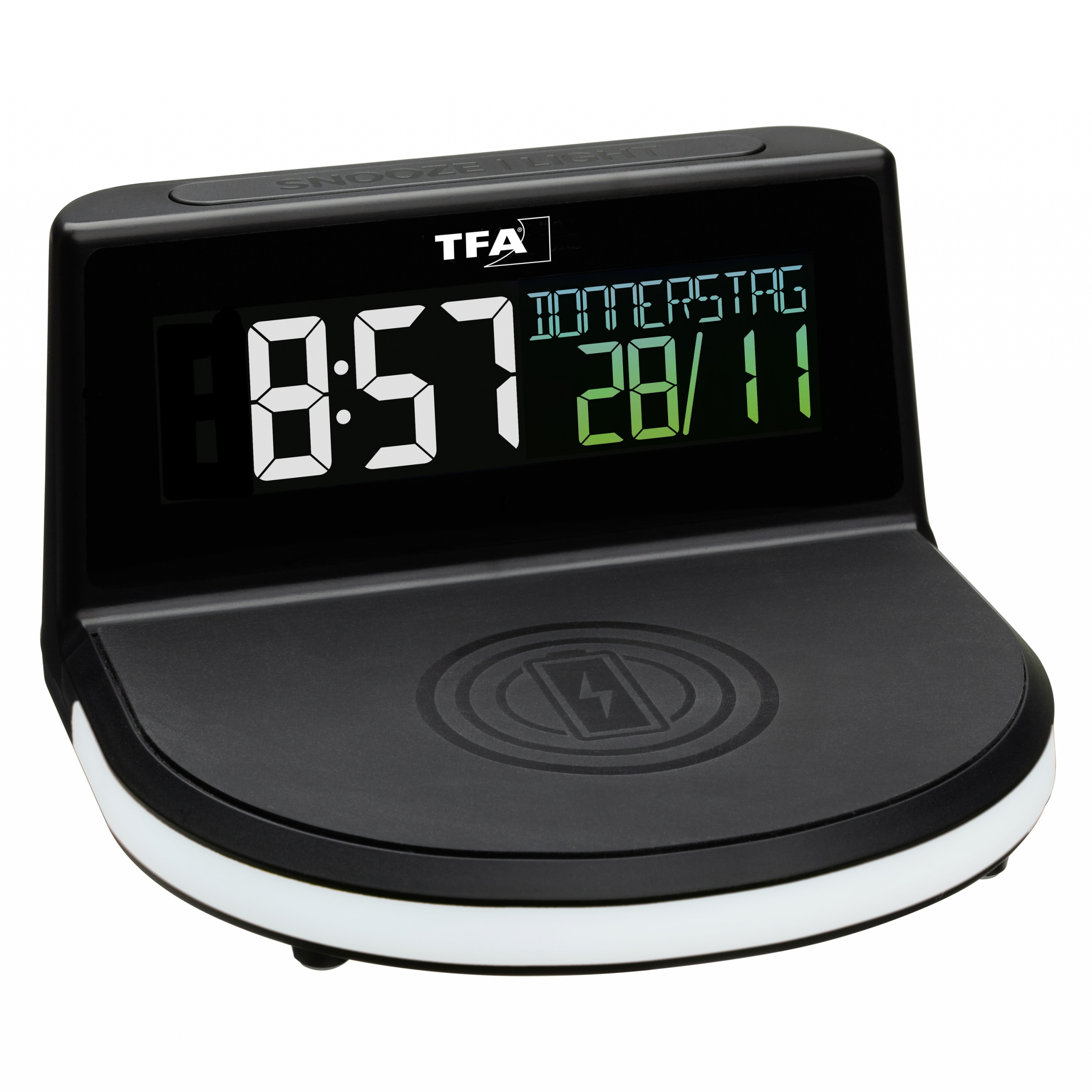 Image of TFA-Dostmann Digitalwecker schwarz - Digital alarm clock - Black -...