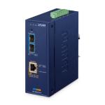 PLANET IP40 Industrial 2-Port network media converter Blue