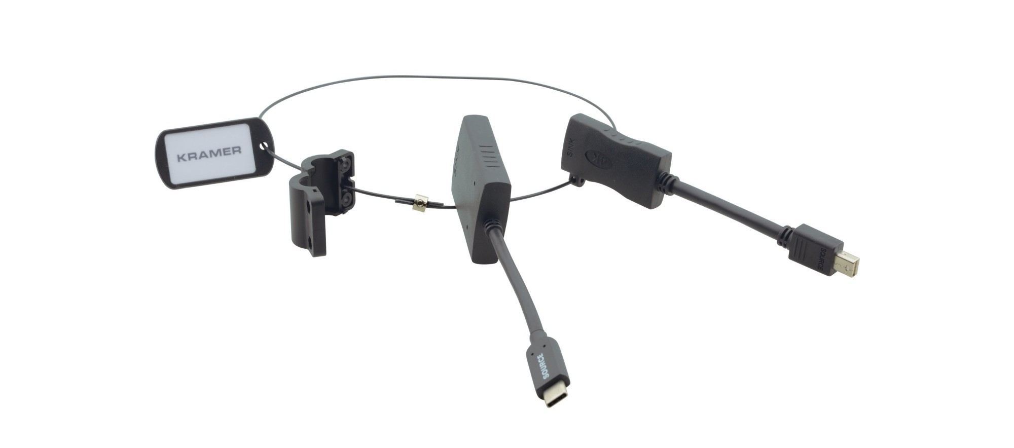 AD-RING-4 KRAMER ELECTRONICS Included adapters: Mini DisplayPort (M) to HDMI (F) adapter cable; USB Type-C (M) to HDMI (F) adapter cable