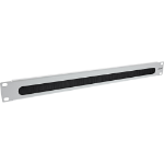 InLine 19" Cable entry plate with brush, 1U, RAL 7035 grey