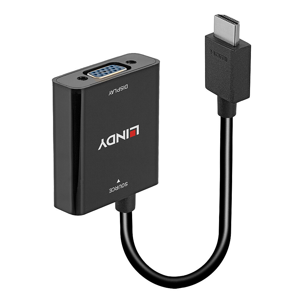 Photos - Cable (video, audio, USB) Lindy HDMI to VGA Converter 38291 