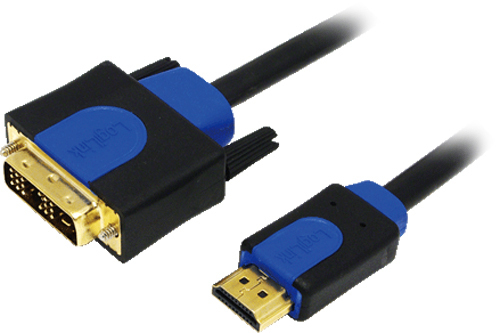 Image of LogiLink CHB3110 video cable adapter 10 m HDMI DVI-D Black, Blue