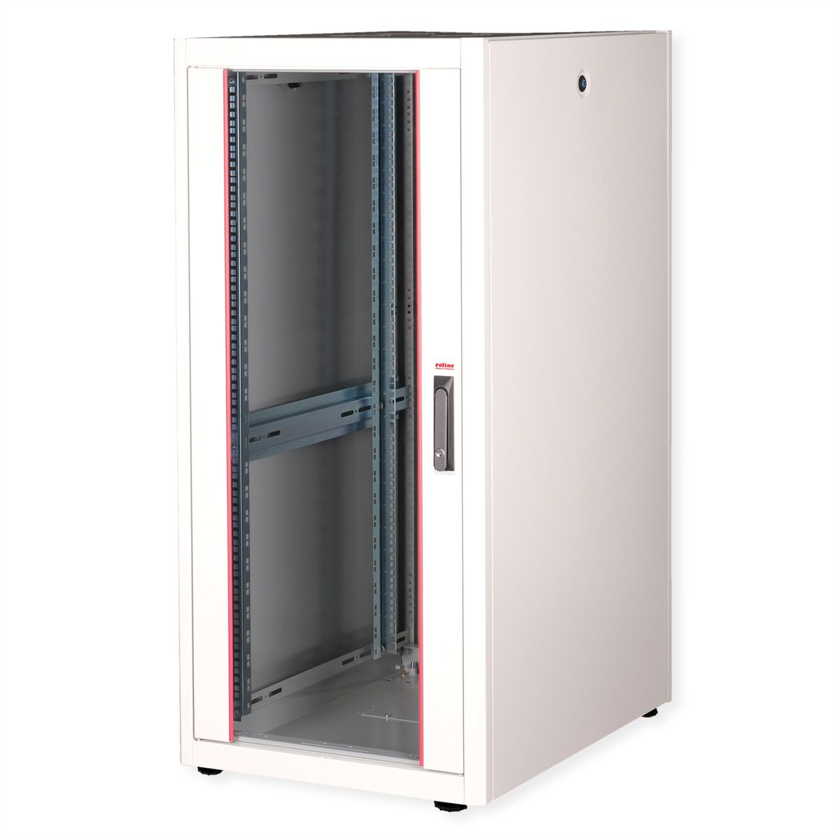 ROLINE 19-inch network cabinet Basic 26 U, 600x800 WxD glass door grey