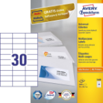 Avery 3489 self-adhesive label Rectangle Permanent White 3000 pc(s)