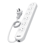 Energizer ET-6OW power extension 0.9 m 6 AC outlet(s) Indoor White
