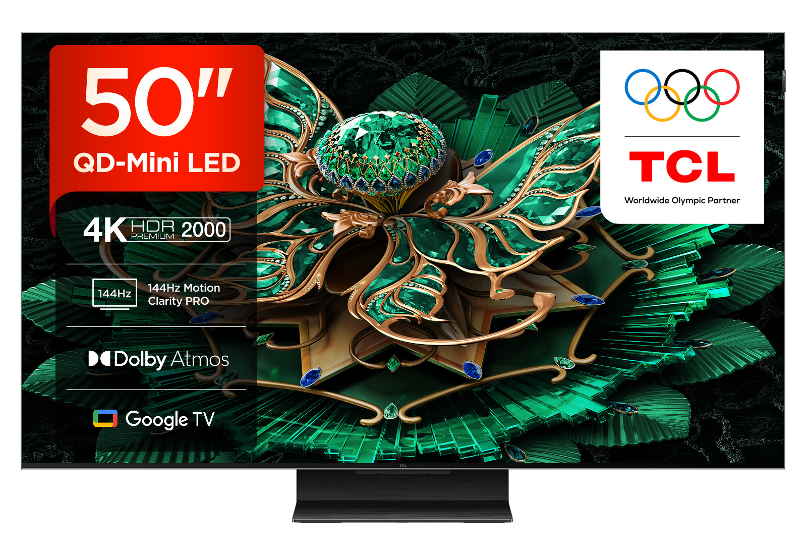 TCL 50C7K-UK TV 127 cm (50") 4K Ultra HD Smart TV Wi-Fi Black 300