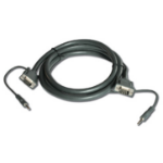 Kramer Electronics 15-pin HD + 3.5mm Audio Cable 3 m VGA (D-Sub) + 3.5mm Black
