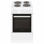 electriQ 50cm Electric Cooker with Sealed Plate Hob - White