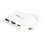 StarTech.com USB-C multiportadapter med HDMI - USB 3.0-port - 60 W PD - Vit
