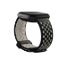 Fitbit FB174SBBKWTS smart wearable accessory Grupo de rock Negro, Blanco Aluminio, Silicona
