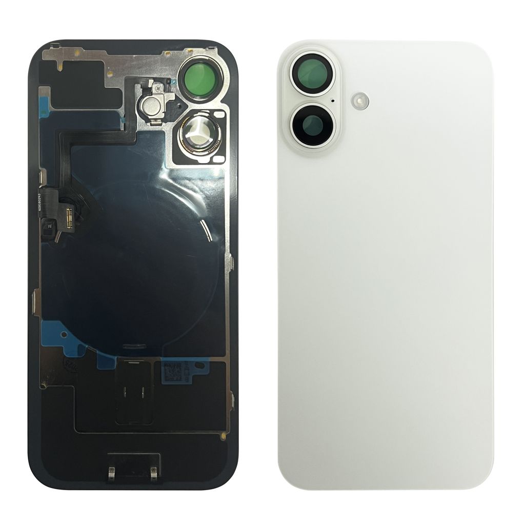 EU Product - iPhone 16 Plus Back Cover with Small Parts (No Logo) - White thumbnail