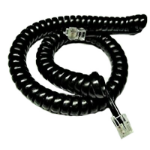 4Cabling 3m Handset Curly Cord | 4P4C BLACK