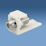 Panduit Coax jack, F-type, white coaxial connector