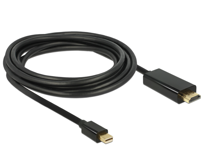 Image of DeLOCK 83699 video cable adapter 2 m Mini DisplayPort HDMI Black