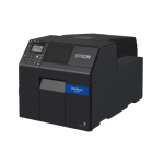 Epson ColorWorks C6000 Series colour label printer, 112 mm media, 85 mm/s, cutter, Ethernet, USB, black