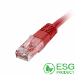 Cablenet 0.3m Cat5e RJ45 Red U/UTP PVC 24AWG Flush Moulded Booted Patch Lead (PK 100)