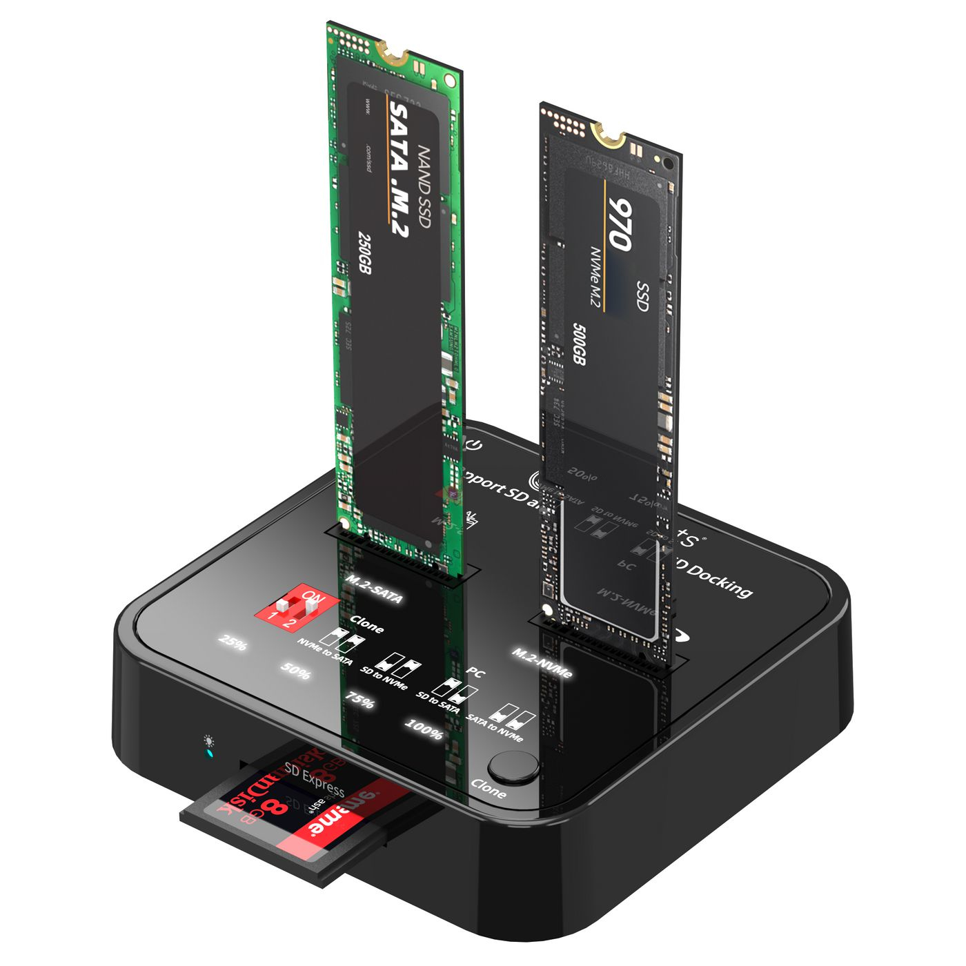 CoreParts MS-CLONER-M2-SD media duplicator Black
