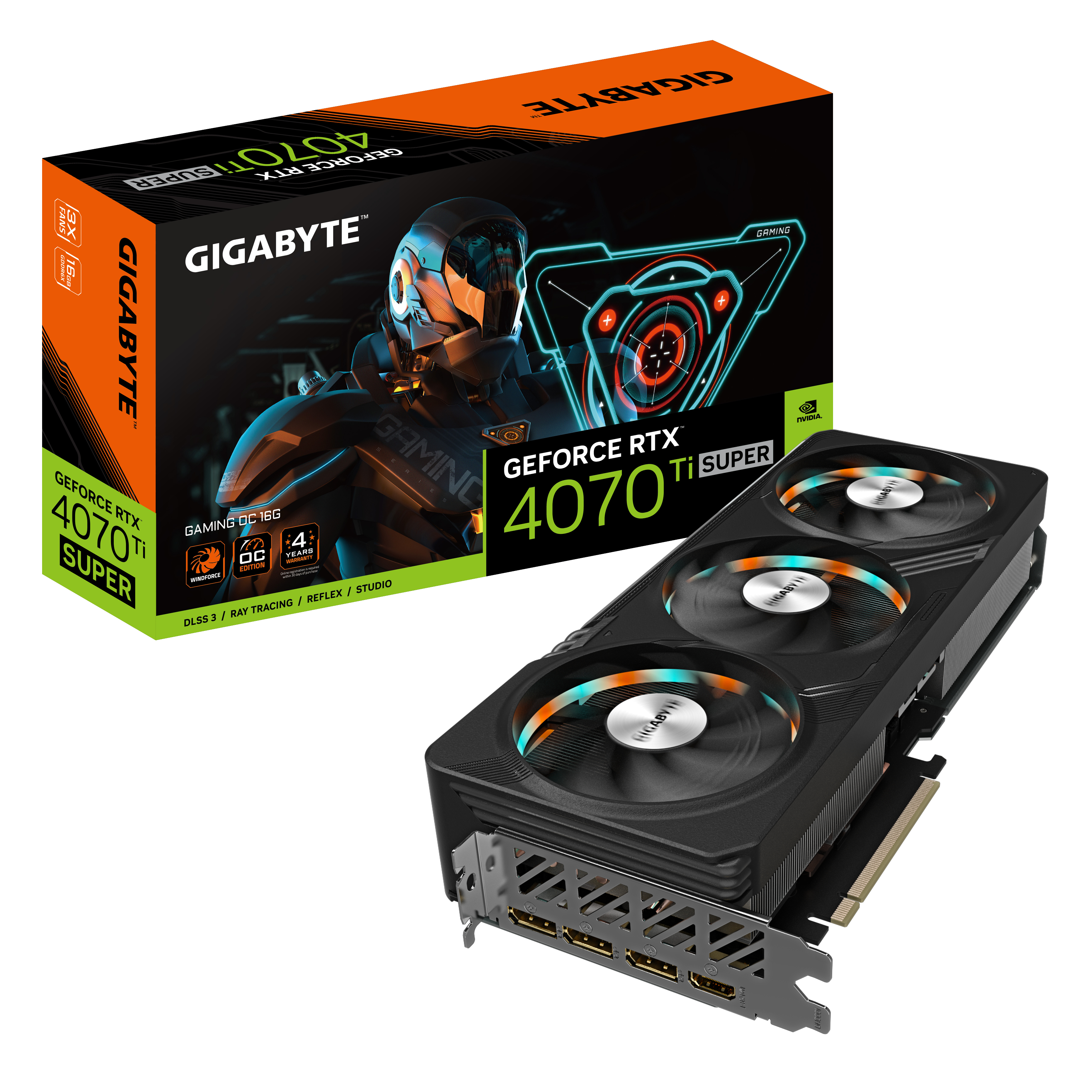 Image of Gigabyte GAMING GeForce RTX 4070 Ti SUPER OC 16G NVIDIA 16 GB GDDR6X