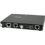 Perle SMI-100-S1ST20D - Fast Ethernet IP Managed Media Converter. 100BASE-TX (RJ-45) [100 m/328 ft.] to 100BASE-BX 1550nm TX / 1310nm RX single fiber single mode (ST) [20 km/12.4 miles]