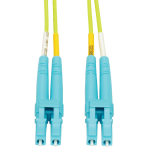Tripp Lite N820-15M-OM5 100G Duplex Multimode 50/125 OM5 LSZH Fiber Optic Cable (LC/LC), Lime Green, 15 m