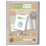 eco-eco A5 50% Recycled Clear 100 Pocket Presentation Display Book