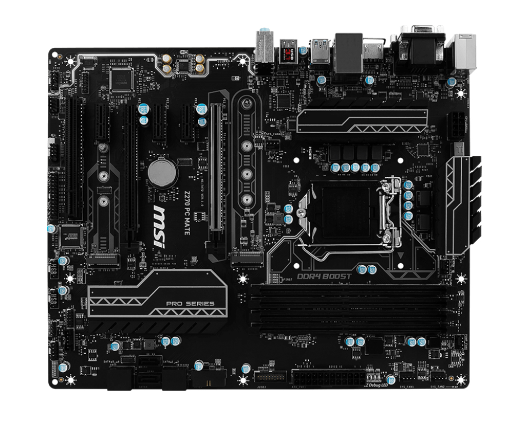 Msi Z270 Pc Mate Intel Z270 Lga 1151 Socket H4 Atx Motherboard
