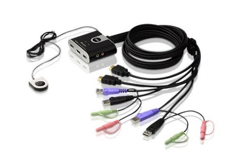 ATEN 2-Port USB HDMI KVM Switch with Audio