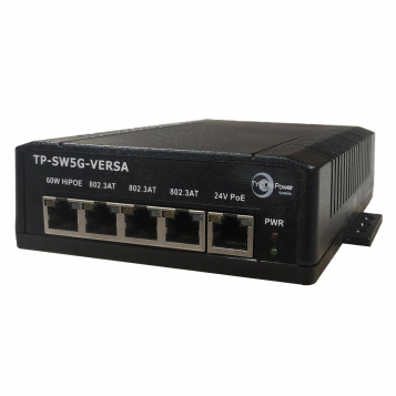 5 Port DC PoE Switch 48/24V DIN-Mount - TP-SW5G-VERSA thumbnail