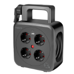 LogiLink Power Cable Reel 5m, 4 sockets, w/ USB-A & USB-C 20W, IP20