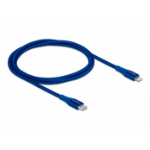 DeLOCK Data and charging cable USB Type-C to Lightning for iPhone, iPad and iPod blue 1 m MFi
