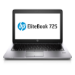 HP EliteBook PC portabil 725 G2 Laptop 31.8 cm (12.5") HD AMD A10 A10-7350B 8 GB DDR3L-SDRAM 256 GB SSD Wi-Fi 4 (802.11n) Windows 7 Professional Black, Silver