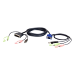 ATEN VGA USB to DVI 3m KVM cable Black, Blue, Green, Pink