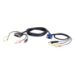 ATEN VGA USB to DVI KVM Cable 3m câble kvm Noir, Bleu, Vert, Rose