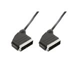 LogiLink Scart - Scart, 3m SCART cable SCART (21-pin) Black
