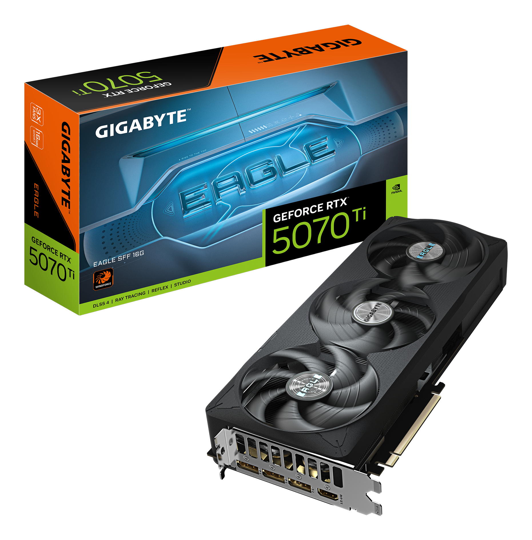 GIGABYTE GeForce RTX 5070 Ti EAGLE SFF 16G Graphics Card - 16GB GDDR7.